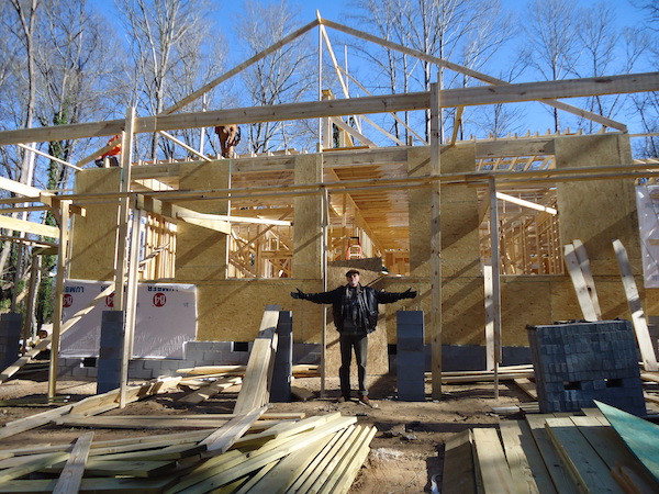 Dean, on our building site, in Pendleton SC.